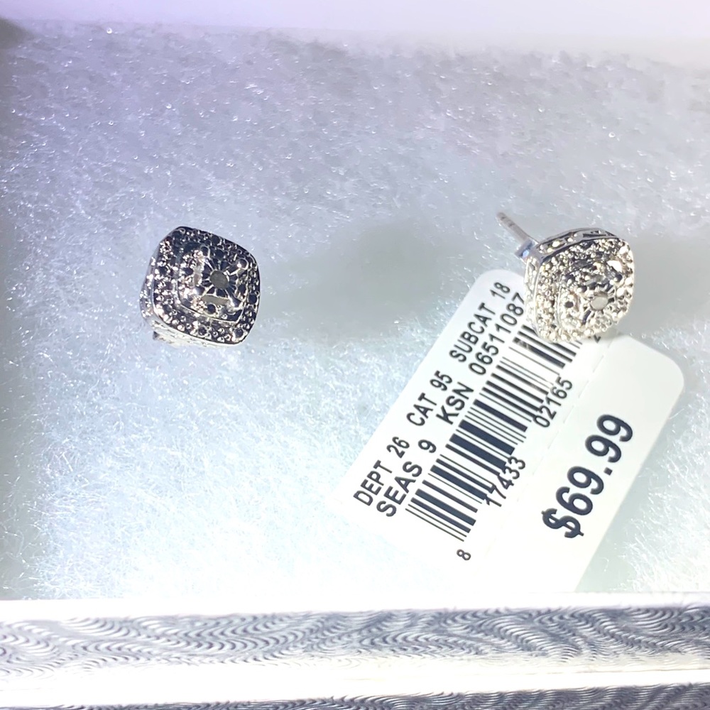 Sterling Silver Faux Diamond Studs